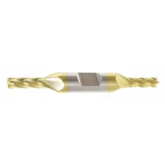 APPROVED VENDOR Square End Mill: Carbide, TiN Coated, Double End, 4 Flute, 3/16" Mill Dia, 1/2" LOC (MPN 239-001021)