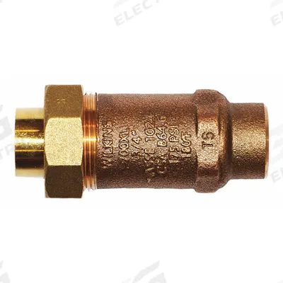 WILKINS Dual Check Valve: 700XL, 3/4 in Pipe Size, FNPT x FNPT, 25 gpm Flow Rate - Potable Water Dual Check Backflow Preventers