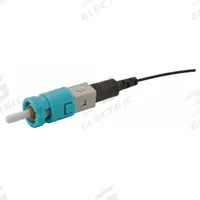 HUBBELL PREMISE WIRING Fiber Optic Connector: Connector SC, Std, 12pk Pack Size, 12 (MPN FCST50GM12). Key specifications — attr922460: HUBBELL PREMISE WIRING; attr922461: Aqua; attr922466: Simplex; attr922475: OM2; attr1309930: 12pk.