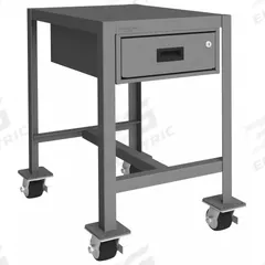 DURHAM MFG Work Table: Fixed Ht, Steel, 24 in x 18 in, 2,000 lb Overall Load Capacity (MPN MTDM182430-2K195). Key specifications — Unit Type: Not Expandable or Modular; Assembly: Fully Assembled; Wheel Material: Phenolic; Frame Material Finish: Powder Coated; Drawer Depth: 19-1/4 in; Drawer Height: 4-15/16 in; Mobility: Casters; Drawer Width: 13-5/16 in.