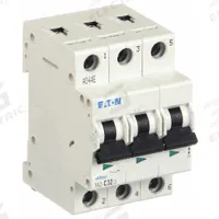 EATON IEC Supplementary Protector: 32 A Amps, 96V DC, 15kA at 277/480V AC, Lug, FAZ, 277/480V AC (MPN FAZ-C32/3). Key specifications — Terminal Connection: Lug; Series: FAZ; AC Voltage Rating: 277/480V AC; DC Voltage Rating: 96V DC; Max. AIR Rating: 15kA at 277/480V AC; Brand: EATON.
