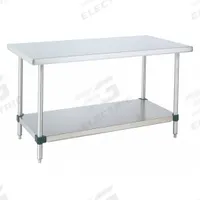 Work Table: 30 in Overall Wd, 34 in Overall Ht, 8 ft Overall Lg, Stainless Steel, Silver (MPN GRWT309FS). Key specifications — Brand: INSTOCK; Countertop Material: Stainless Steel.