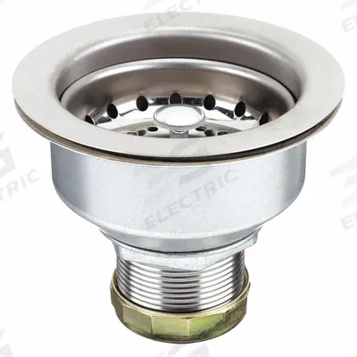 KISSLER Drain Assembly: Brass/Stainless Steel, Chrome, 2 1/2 in Overall Ht - Sink Drains with Basket Strainer without Tailpiece