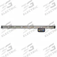 ECCO Vehicle Directional Light: Directional Light, LED, Linear, 8 Heads, Amber, Bracket, Wire Leads (MPN ED3315A). Key specifications — Lens Color: Amber; Brand: ECCO; Electrical Connection: Wire Leads; Light Pattern: Left Arrow; Lighting Technology: LED; Mount Type: Bracket.