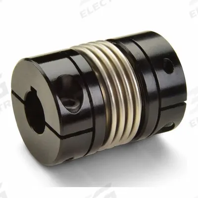 RULAND MANUFACTURING Bellows Coupling: 1/2 in Bore Dia 1, 10 mm Bore Dia 2 - Clamp-On Bellows Shaft Couplings for Keyed Shafts