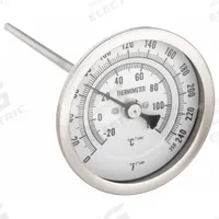 APPROVED VENDOR Dial Thermometer: 0°F to 250°F /-20°C to 120°C, 6 in Stem Lg, 3 in Dial Dia (MPN 1NFY9). Key specifications — Accuracy: ±1 % @ 41 to 200 °F, ±1.5 % Otherwise; Brand: APPROVED VENDOR.