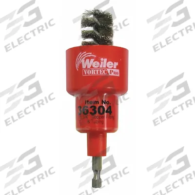 WEILER Spiral Brush Tool: Single Stem, Stainless Steel, 3/4 in Dia - Inside/Outside Diameter Cleaning Brushes