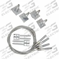 Suspension Kit: 5 ft Cable Lg, WC4 Cable Size, 3/8 in Fitting Size, Threaded Stud, Strut Lock (MPN 32005). Key specifications — Includes: Dual Hanger; Lock Type: Strut Lock; Brand: DURODYNE; Cable Size: WC4; Fitting Type: Threaded Stud.