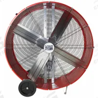 MAXX AIR Cooling Fan: 42 in Blade Dia, 120V AC, Mobile, 3/4 hp, Belt Drive, Steel (MPN BF42BD RED). Key specifications — Mobility: Mobile; Voltage: 120V AC; Brand: MAXX AIR.
