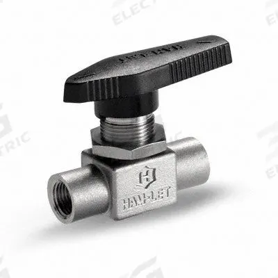 HAM-LET Manual Two-Way Ball Valve: 1/8 in, Stainless Steel, Straight, FNPT x FNPT - Straight-Body Stainless Steel Ball Valves