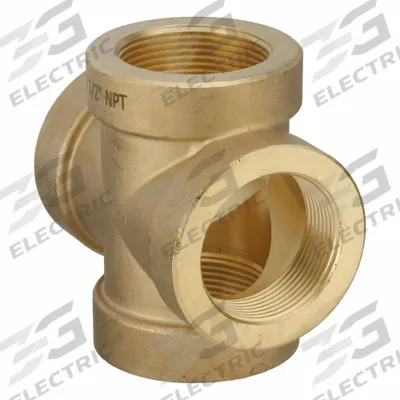 USA INDUSTRIALS Metal Pipe Cross: Cross, 1 1/2 in x 1 1/2 in x 1 1/2 in x 1 1/2 in - Threaded Medium-Pressure Pipe Fittings