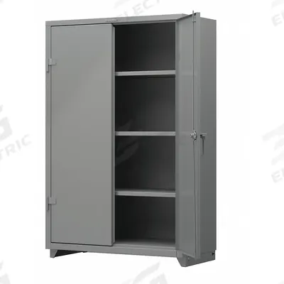 STRONG HOLD Storage Cabinet: 48 in x 24 in x 75 in, Swing Handle & Padlock Hasp - Industrial Shelf Cabinets