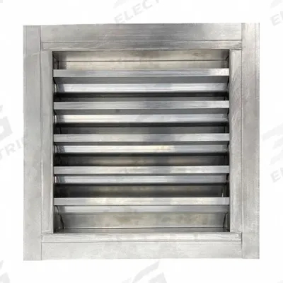 Dayton Intake Louver: Flanged, Flush Mount, 47 1/2 in H, 17 1/2 in W, Aluminum - Drainable Adjustable-Blade Louvers