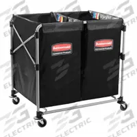 RUBBERMAID COMMERCIAL PRODUCTS Basket Truck: 10 cu ft, 220 lb, 37 3/4 in L x 24 1/8 in W x 34 in H (MPN 1881781). Key specifications — attr1346169: RUBBERMAID COMMERCIAL PRODUCTS; attr1346173: Black; attr1346183: (4) Swivel; attr1346189: Assembled.