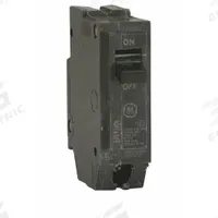 GE Miniature Circuit Breaker: THQC, 45 A, 120/240V AC, Single Phase, 10kA at 120/240V AC, Std (MPN THQC1145WL). Key specifications — Amps: 45 A; AC Voltage Rating: 120/240V AC; Phase: Single; Max. AIR Rating: 10kA at 120/240V AC; For Use With: GE Panelboards.