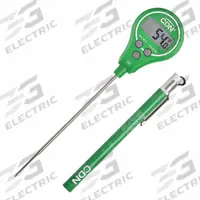 CDN Lollipop Thermometer: Food Safety, LCD, 7 in Overall Lg, NSF Certified (MPN DTL572-G). Key specifications — Accuracy: ±1.3 ° F or ±0.72 ° C; Brand: CDN; Case Material: Plastic; Display Type: LCD; Features: Auto-Off; Lens Material: LCD; NSF Certified: Yes; Thermometer Type: Lollipop Thermometer.