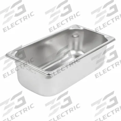 VOLLRATH Steam Table Pan: Third Size, Rectangular, 22 ga Gauge, 4.1 qt Capacity - Steam Table Pans