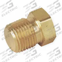 PARKER Plug: Solid Plug, Bright C36000 Brass, 1/4 in, NPT Threaded, 4,100 psi, 3/4 in Lg (MPN 4 PH-B). Key specifications — Maximum Operating Pressure: 4,100 psi.