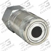SAFEWAY HYDRAULICS Hydraulic Quick Connect Hose Coupling: 3/8 in Coupling Size, Steel, FNPT (MPN FF495-3-1/2). Key specifications — Body Material: Steel; Thread Size: 1/2"-14; Brand: SAFEWAY HYDRAULICS.