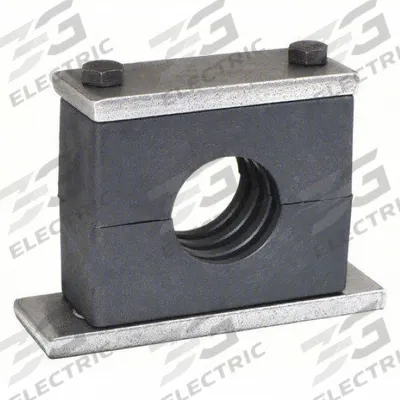 BEHRINGER PIPE SYSTEMS Vibration-Dampening Beta Clamp: Ribbed Bore, Steel Clamp, For 1 Lines (MPN SH4100-PP) - Vibration-Dampening Textured Core Beta Clamps