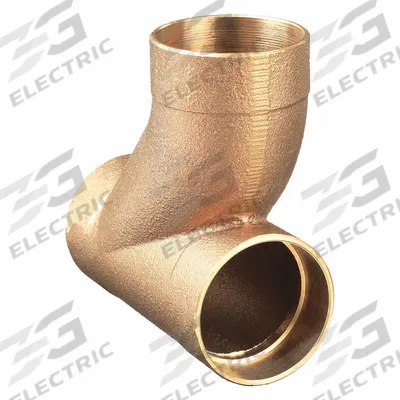 NIBCO Sweat Fitting Tee: 1 1/2 in CTS x 1 1/2 in CTS x 1 1/2 in CTS, Cup x Cup x Cup - Drain, Waste & Vent Wrot Copper & Bronze Tube Fittings