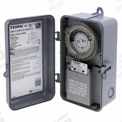 TORK Electromechanical Cycle Timer: 24 hr, 120V AC, SPDT - Electromechanical Percentage Cycle Timer Switches