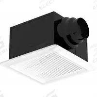 Bathroom Exhaust Fan: Ceiling, 110 cfm Max, Humidity Sensor, 2 Speed, Round Duct (MPN SP-AP0511W-1). Key specifications — Brand: DAYTON; Sensor Type: Humidity; Duct Shape: Round; Includes: Backdraft Damper; Mounting Location: Ceiling; Mounting Type: Mounting Bracket; Number of Speeds: 2.
