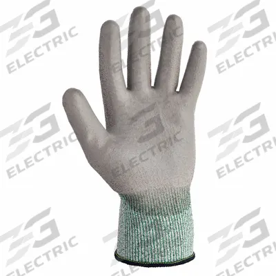 KLEENGUARD Knit Gloves: XS ( 6 ), ANSI Cut Level A2, Palm, Dipped, Polyurethane, Smooth - Light-Duty Cut-Resistant Gloves with Polyurethane Coating
