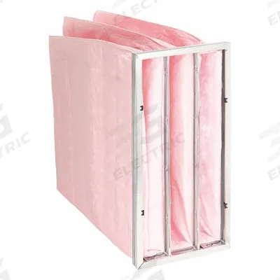 GRAINGER Pocket Air Filter: 24 in x 12 in x 36 in, MERV 13, Pink, Synthetic - MERV 13 Pocket Air Filters