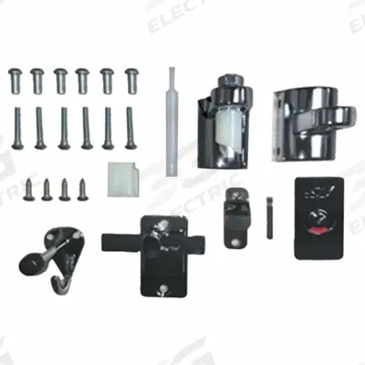 ASI GLOBAL PARTITIONS Door Hardware Kit: Zinc - Door Hardware Kits for Bathroom Partitions