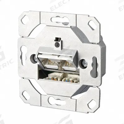 METZ CONNECT Wall Outlet: UP0, GD-Zn (Zinc Die-Cast), LSA Terminal Block x RJ45 - Voice & Data Housings, Panels & Connector Components