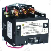 SQUARE D NEMA Magnetic Contactor: Non-Reversing, 3 Poles, NEMA Size 2, 45 A, 120V AC (MPN 8502SDO2V02S). Key specifications — Brand: SQUARE D.