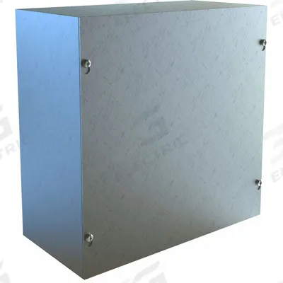 HAMMOND Junction Box: Galvanized Steel, 18 in x 18 in x 8 in, NEMA 1, Solid Cover - Steel Indoor Enclosures with Screw-On Covers
