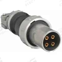 HUBBELL Pin and Sleeve Plug: Gray, 250V DC/600V AC, Three Phase, 100 A, 4 Pole, 4 Wire (MPN HBL5100PS1W). Key specifications — Brand: HUBBELL.