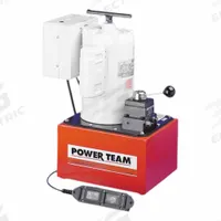 POWER TEAM Electric Hydraulic Pump Units: 10,000 psi Max. Op Pressure, 500 cu in/min Max. Flow Rate (MPN PE464). Key specifications — attr941810: PE464; attr941817: 4-Way; attr941814: Hold.
