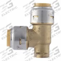 SHARKBITE MAX Push-Fit Adapter Fitting: Elbow, 1/2 in OD x 1/2 in Pipe Size, Push-to-Connect x MNPT (MPN UR249). Key specifications — Brand: SHARKBITE MAX.