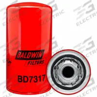 BALDWIN FILTERS Oil Filter: BD7317, 1"-16 Thread Size, 7 1/8 in Overall Ht, 3 11/16 in Outside Dia. Key specifications — Baldwin Interchange: BD7317; Brand: BALDWIN FILTERS; Includes: Venturi-Type Cone; Media Material: Cellulose.