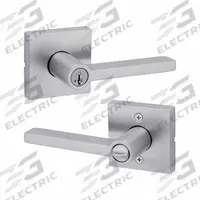 KWIKSET Door Lever Lockset: Office Lever Locksets, Chrome, ADA Compliant (MPN 740HFL-SQT-26D-SMT-6AL-RCS). Key specifications — attr1024149: Not Ligature-Resistant; attr1011488: KWIKSET; attr1011524: No Message; attr1011506: Rose; attr1011485: Yes; attr1059461: Satin Chromium-Plated : Zinc.