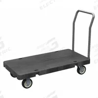 AKRO-MILS Platform Truck: 3,000 lb, 48 in L x 24 in W x 38 3/4 in H Overall Dim., Black/Gray (MPN V90166A1411VD). Key specifications — attr1345828: Gray; attr1345811: (2) Swivel; attr1345838: AKRO-MILS.