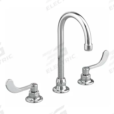 AMERICAN STANDARD Gooseneck Kitchen/Bathroom Faucet: Monterrey, Cast Brass, Chrome Finish - Widespread Handle Bathroom Faucets