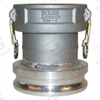 Cam and Groove Coupling: 150 psi Max. Working Pressure @ 70 F, 5 23/32 in Overall Lg, Nitrile (MPN 2025-DA-AL). Key specifications — Fitting Type: Female Coupler x Male Adapter; Gasket Material: Nitrile; Brand: DIXON VALVE & COUPLING.