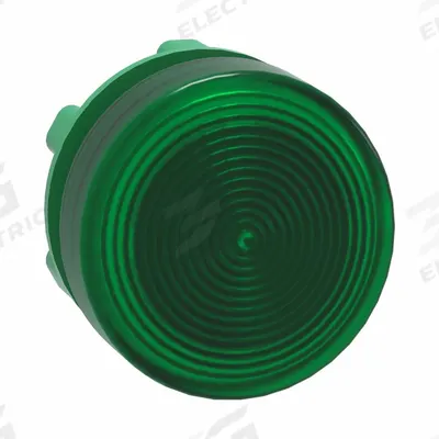 SCHNEIDER Pilot Light Head: 22 mm Panel Mounting Hole Dia, Green, Fresnel, LED - Pilot-Light Heads