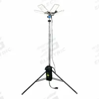 POWERMOON Temporary Job Site Light: LED, 15,000 lm Max Brightness, 11.5 ft Max Ht, IP68 (MPN 11641). Key specifications — Operating Voltage: 12V DC; Brand: POWERMOON; Frame Color: Silver; Manufacturer Part Number: 11641.
