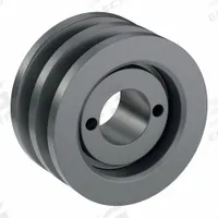 APPROVED VENDOR V-Belt Pulley: 2AK34, 2 Groove, 3.45 in OD, Bushed Bore, H/QT, Cast Iron (MPN 2AK34H). Key specifications — Pulley Industry Number: 2AK34; Pitch Diameter: 3.2 in (4L, A); For Belt Section (broad, with similar types): 3L.