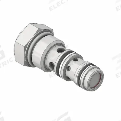 Parker Check Valve: Steel, Three-Way, C08-4 Valve Cavity Size, Pressure, 0.875 in Overall Lg - Cartridge Check Valves