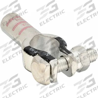 ECO-MAX Battery Terminal: Straight, Crimp, 1 to 2 ga, Pink Color, Negative - Straight Alignment