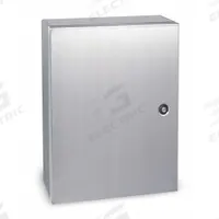 WIEGMANN Enclosure: 304 Stainless Steel, 20 in x 20 in x 8 in, NEMA 12/13/3R/4/4X, Solid Cover (MPN N412202008SSC). Key specifications — Brand: WIEGMANN; Closure Method: 1/4-Turn Latch; Enclosure Material: 304 Stainless Steel; Knockouts: Not Included.