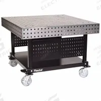 FLEXTUR Welding Table: 35 in Ht, 48 in Dp, 48 in Wd, 4,000 lb Wt Capacity, Plain (MPN 78909515). Key specifications — Manufacturer Part Number: 78909515; Brand: FLEXTUR; Hole Diameter: 5/8 in.
