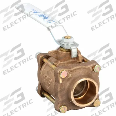 APOLLO Manual Two-Way Ball Valve: 1 1/2 in Size, Bronze, Straight, Sweat x Sweat - Bronze Ball Valves
