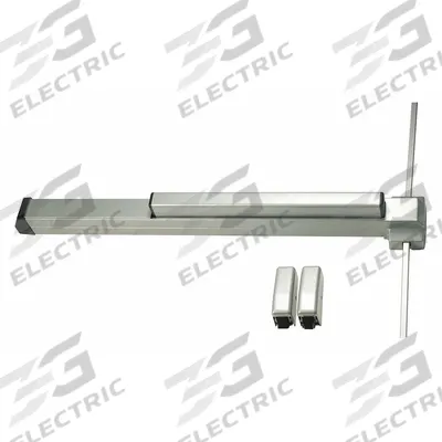 VON DUPRIN Surface Vertical Rod: 4 ft Max Door Wd - Surface Vertical Rod Push Bars